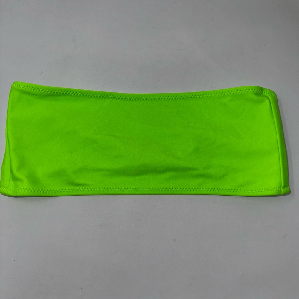 NWOT White Fox Boutique Kiki Bikini bandeau top size small neon green